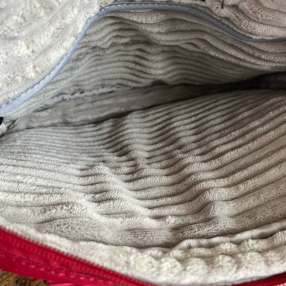 STM Red Tablet or Small Laptop Messenger Bag Tote Purse Plush Gray Lining 12 x 9 - Picture 8 of 12